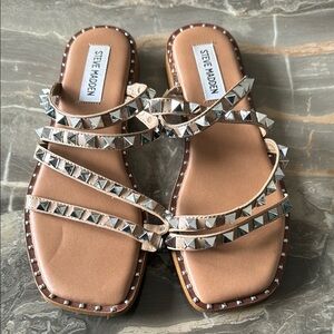 Steve Madden Women's Tan Studded Sandals